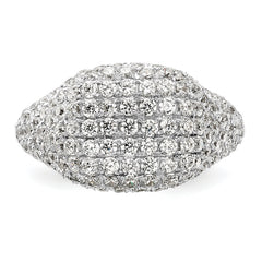 14k White Gold 2 1/4 carat Lab Grown Diamond VS/SI+ G+ Complete Cluster Fashion Ring