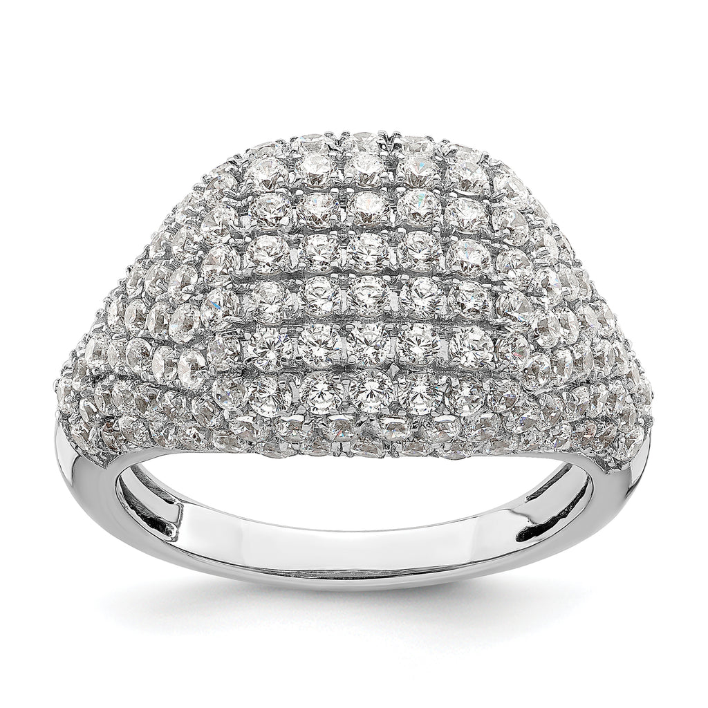 14k White Gold 2 1/4 carat Lab Grown Diamond VS/SI+ G+ Complete Cluster Fashion Ring