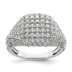 14k White Gold 2 1/4 carat Lab Grown Diamond VS/SI+ G+ Complete Cluster Fashion Ring
