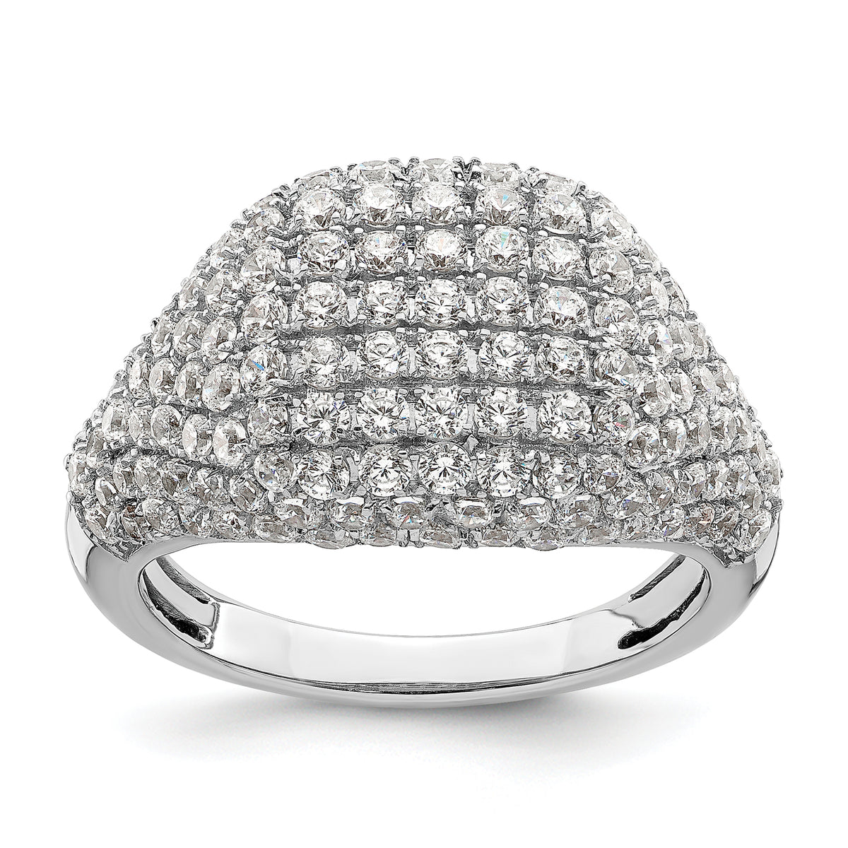 14k White Gold 2 1/4 carat Lab Grown Diamond VS/SI+ G+ Complete Cluster Fashion Ring
