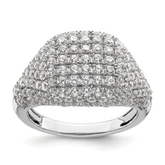 14k White Gold 2 1/4 carat Lab Grown Diamond VS/SI+ G+ Complete Cluster Fashion Ring