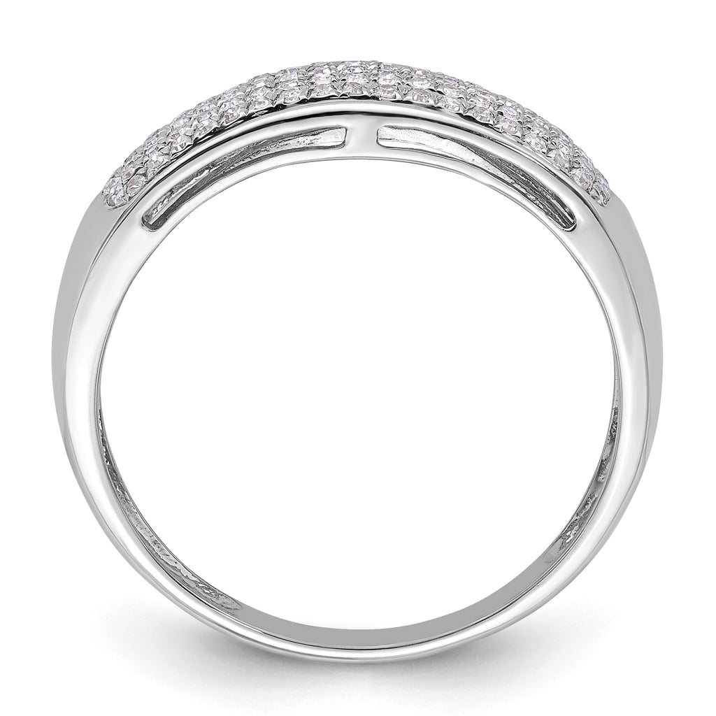 14k White Gold 1/4 carat Lab Grown Diamond VS/SI+ G+ Complete Ladies Band
