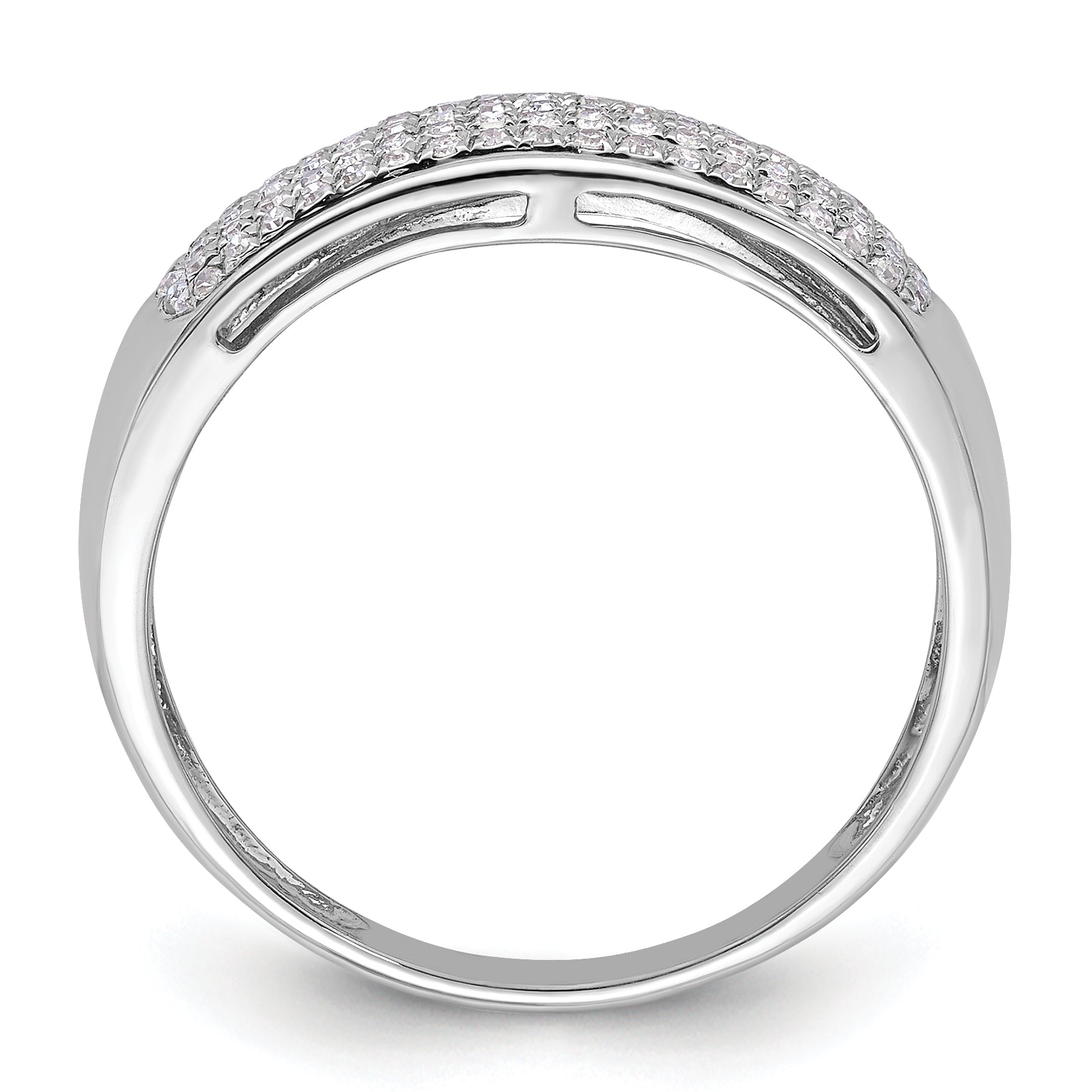 14k White Gold 1/4 carat Lab Grown Diamond VS/SI+ G+ Complete Ladies Band