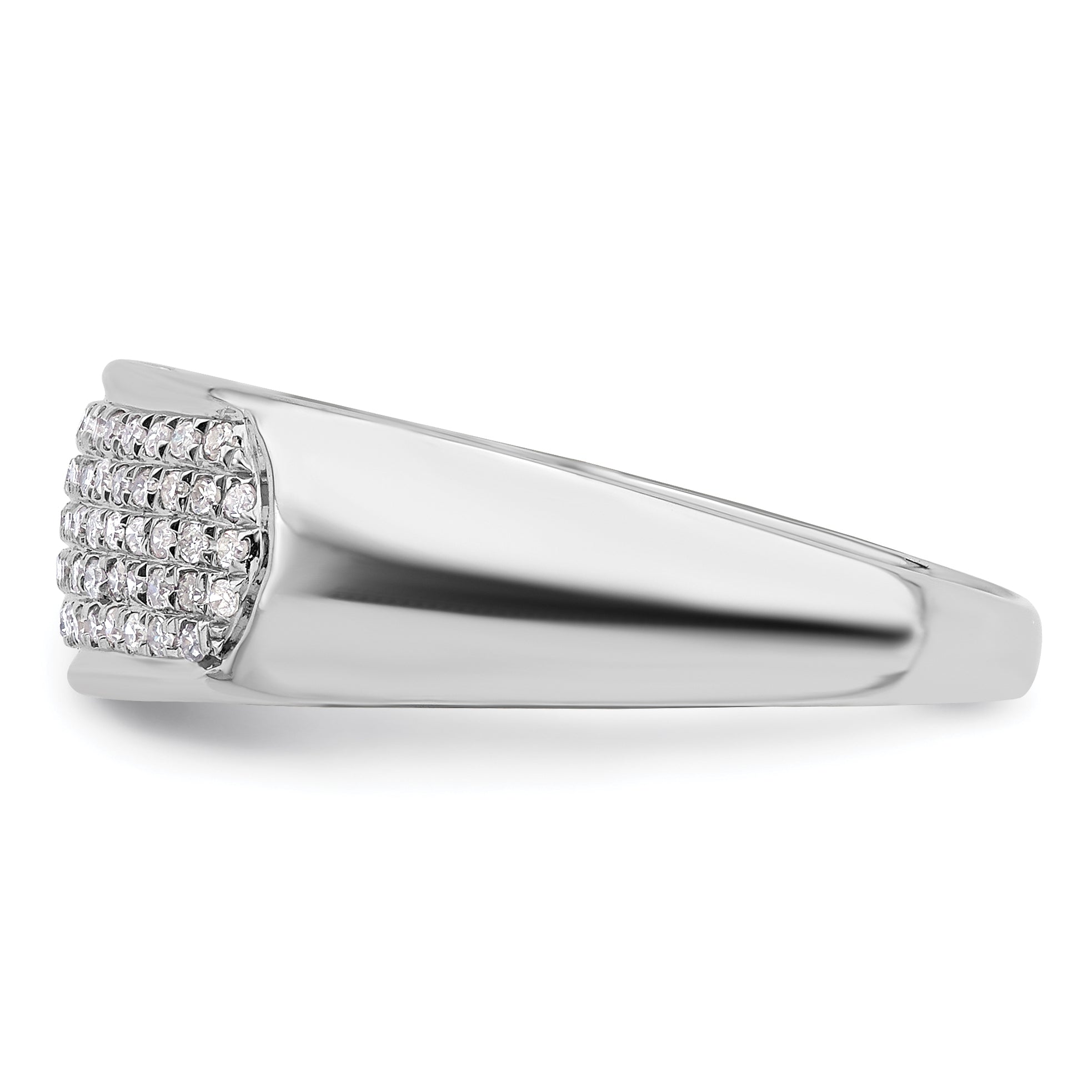 14k White Gold 1/4 carat Lab Grown Diamond VS/SI+ G+ Complete Ladies Band