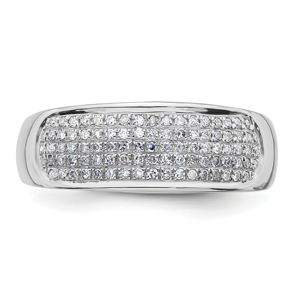 14k White Gold 1/4 carat Lab Grown Diamond VS/SI+ G+ Complete Ladies Band