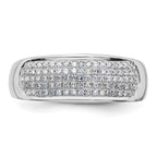 14k White Gold 1/4 carat Lab Grown Diamond VS/SI+ G+ Complete Ladies Band