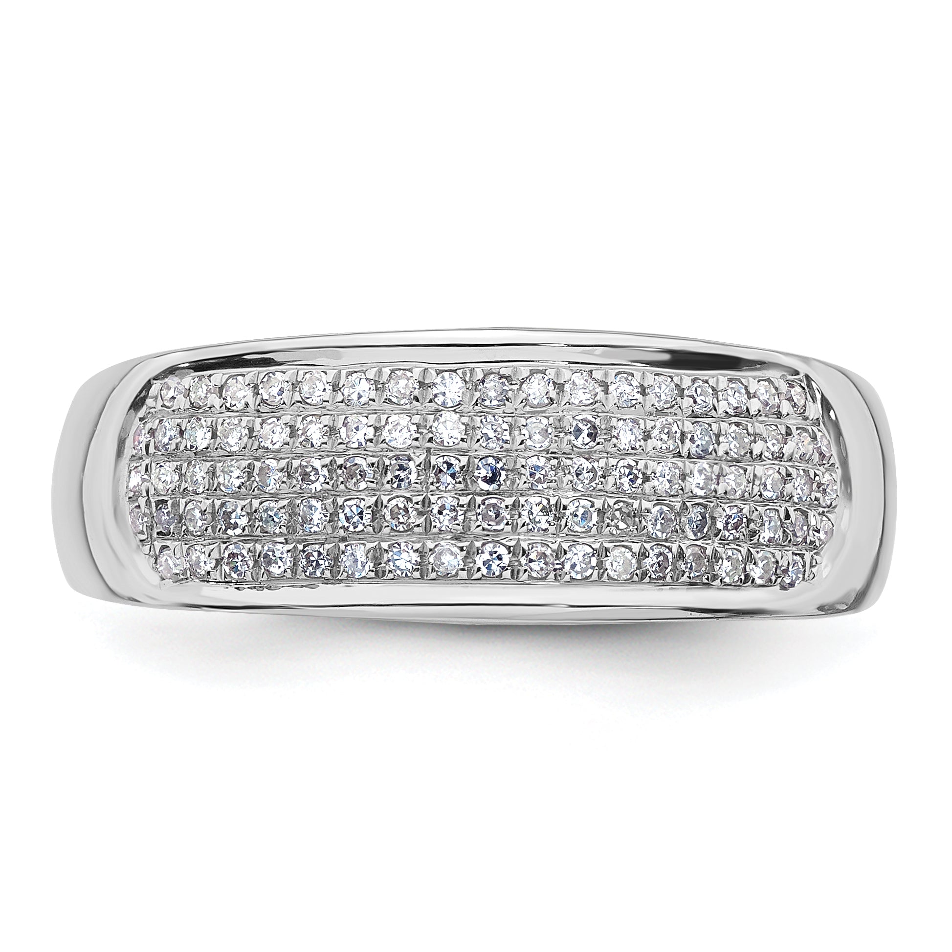 14k White Gold 1/4 carat Lab Grown Diamond VS/SI+ G+ Complete Ladies Band