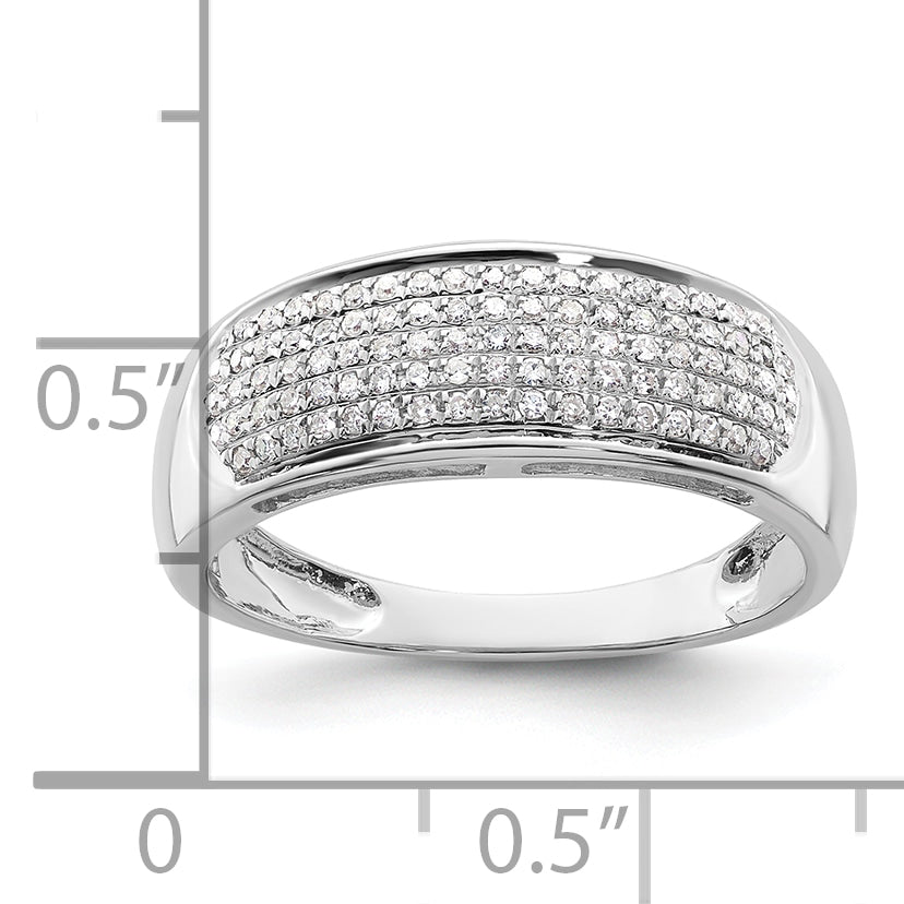 14k White Gold 1/4 carat Lab Grown Diamond VS/SI+ G+ Complete Ladies Band
