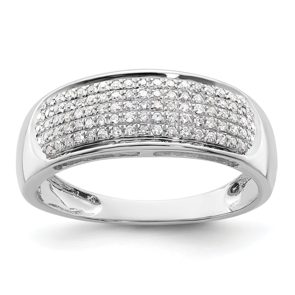 14k White Gold 1/4 carat Lab Grown Diamond VS/SI+ G+ Complete Ladies Band