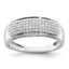 14k White Gold 1/4 carat Lab Grown Diamond VS/SI+ G+ Complete Ladies Band