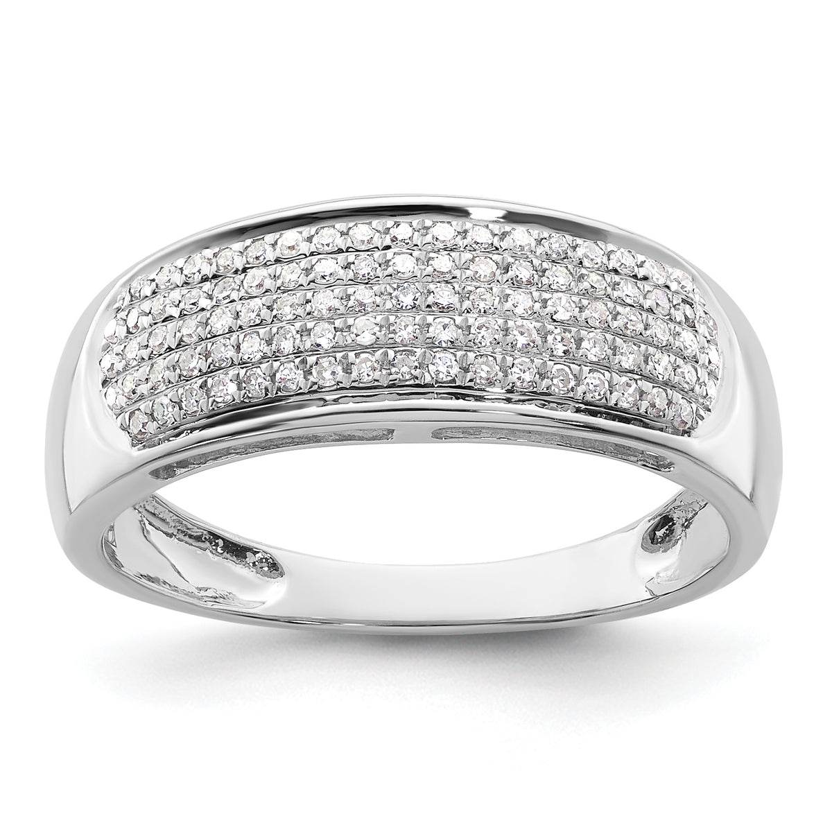 14k White Gold 1/4 carat Lab Grown Diamond VS/SI+ G+ Complete Ladies Band