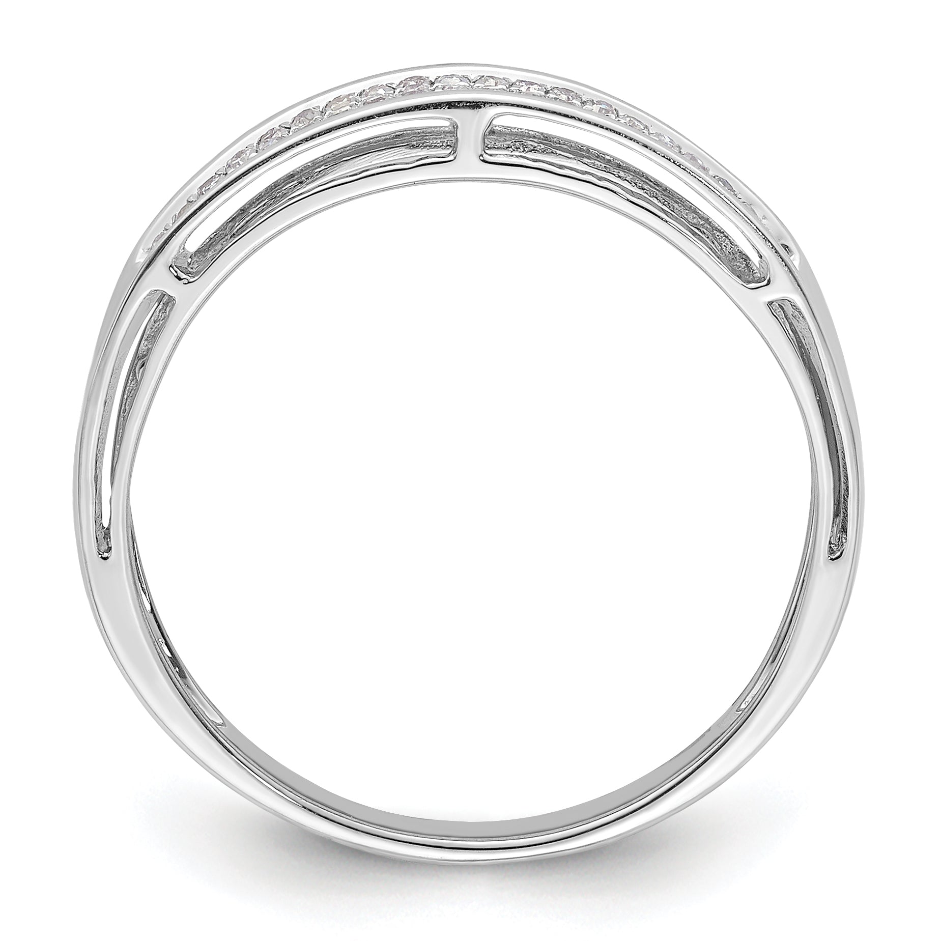 14k White Gold 1/5 carat Lab Grown Diamond VS/SI+ G+ Complete Ladies Band Secondary image