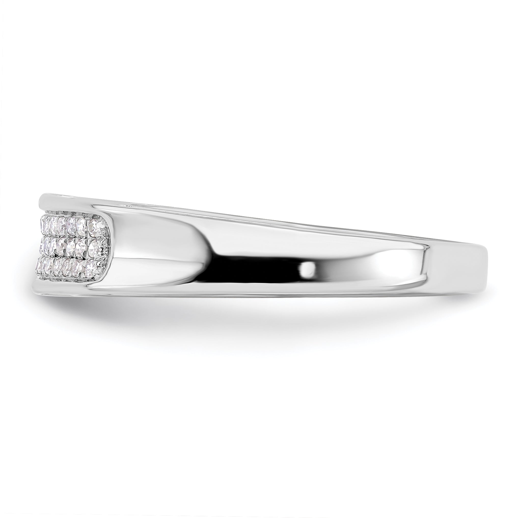 14k White Gold 1/5 carat Lab Grown Diamond VS/SI+ G+ Complete Ladies Band