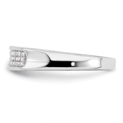 14k White Gold 1/5 carat Lab Grown Diamond VS/SI+ G+ Complete Ladies Band