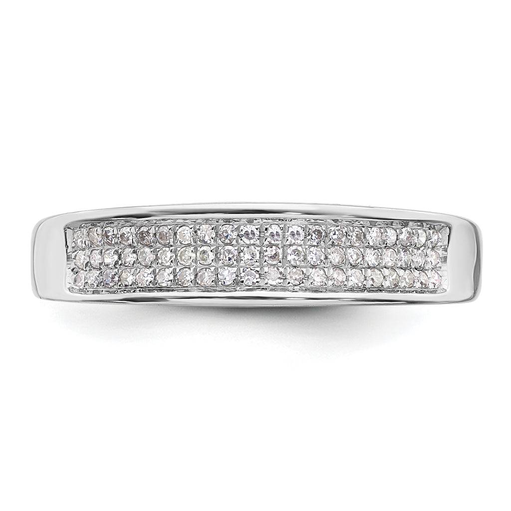 14k White Gold 1/5 carat Lab Grown Diamond VS/SI+ G+ Complete Ladies Band