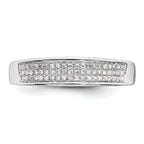 14k White Gold 1/5 carat Lab Grown Diamond VS/SI+ G+ Complete Ladies Band