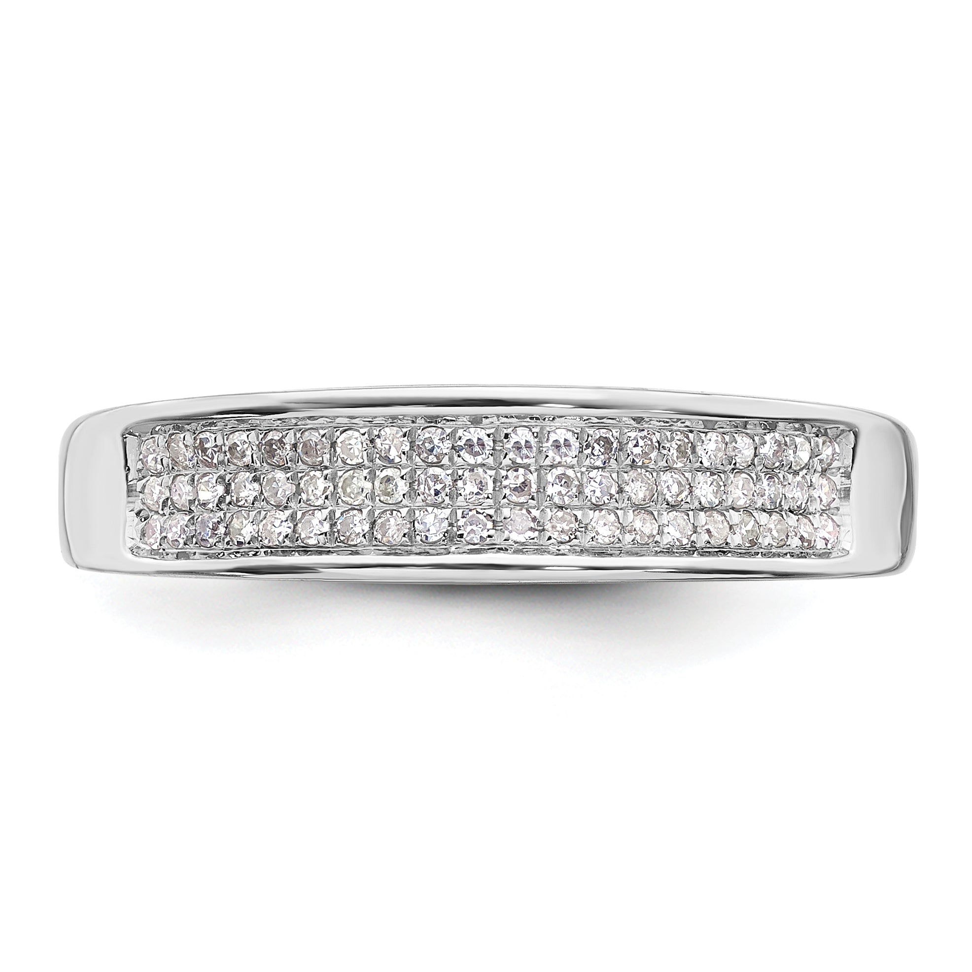 14k White Gold 1/5 carat Lab Grown Diamond VS/SI+ G+ Complete Ladies Band
