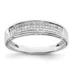 14k White Gold 1/5 carat Lab Grown Diamond VS/SI+ G+ Complete Ladies Band