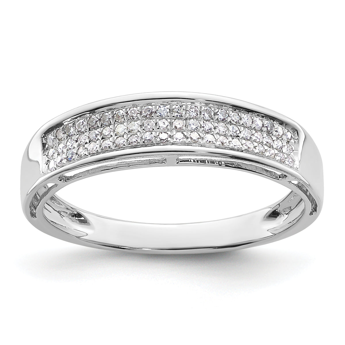 14k White Gold 1/5 carat Lab Grown Diamond VS/SI+ G+ Complete Ladies Band