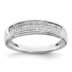 14k White Gold 1/5 carat Lab Grown Diamond VS/SI+ G+ Complete Ladies Band