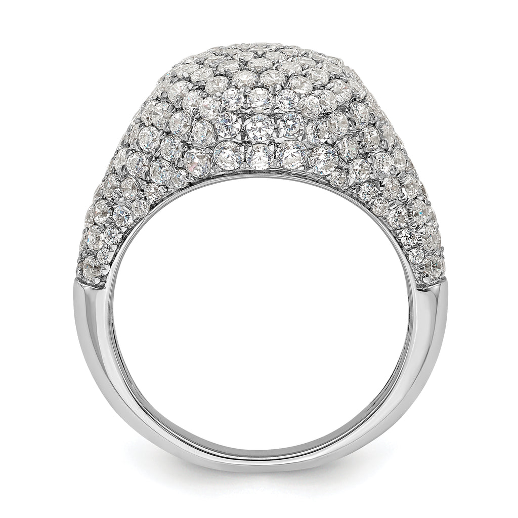 14k White Gold 2 3/8 carat Lab Grown Diamond VS/SI+ G+ Complete Cluster Fashion Ring