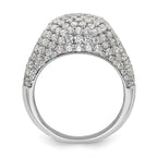 14k White Gold 2 3/8 carat Lab Grown Diamond VS/SI+ G+ Complete Cluster Fashion Ring