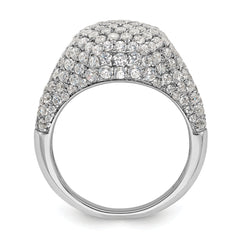 14k White Gold 2 3/8 carat Lab Grown Diamond VS/SI+ G+ Complete Cluster Fashion Ring