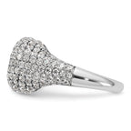 14k White Gold 2 3/8 carat Lab Grown Diamond VS/SI+ G+ Complete Cluster Fashion Ring