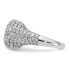 14k White Gold 2 3/8 carat Lab Grown Diamond VS/SI+ G+ Complete Cluster Fashion Ring