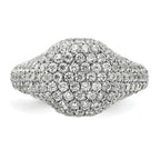 14k White Gold 2 3/8 carat Lab Grown Diamond VS/SI+ G+ Complete Cluster Fashion Ring