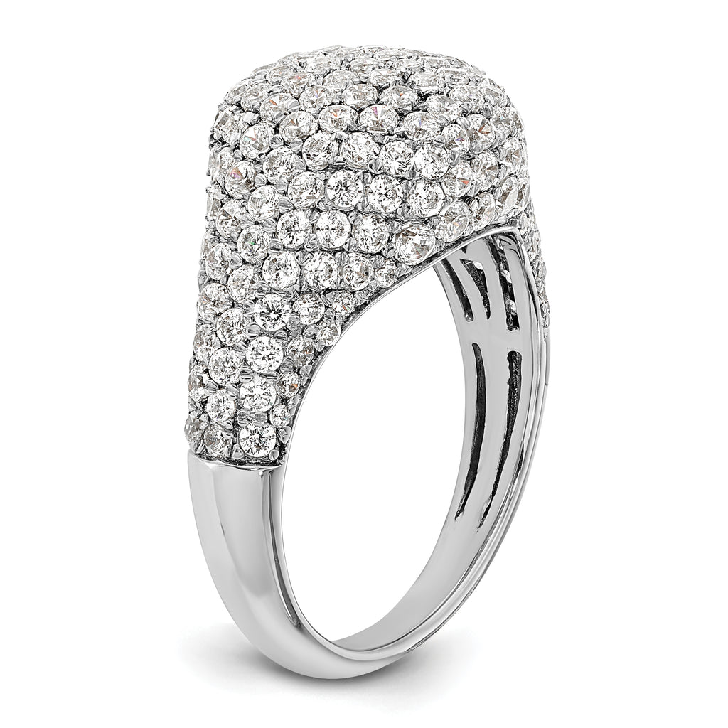 14k White Gold 2 3/8 carat Lab Grown Diamond VS/SI+ G+ Complete Cluster Fashion Ring