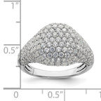 14k White Gold 2 3/8 carat Lab Grown Diamond VS/SI+ G+ Complete Cluster Fashion Ring