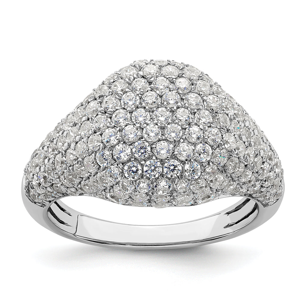 14k White Gold 2 3/8 carat Lab Grown Diamond VS/SI+ G+ Complete Cluster Fashion Ring