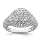14k White Gold 2 3/8 carat Lab Grown Diamond VS/SI+ G+ Complete Cluster Fashion Ring