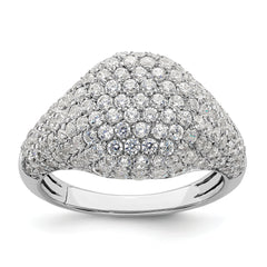 14k White Gold 2 3/8 carat Lab Grown Diamond VS/SI+ G+ Complete Cluster Fashion Ring