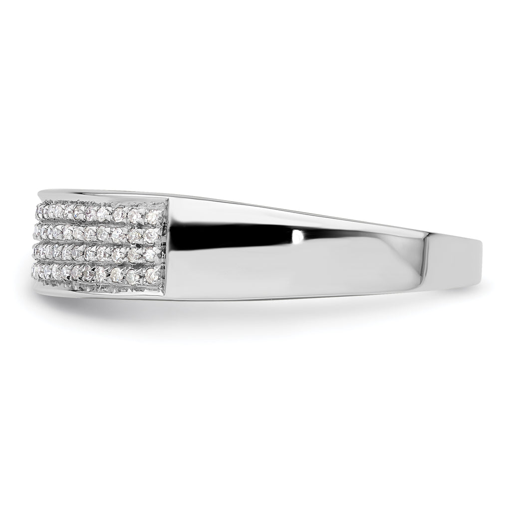 14k White Gold 1/4 carat Lab Grown Diamond VS/SI+ G+ Complete Men's Band