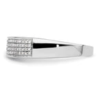 14k White Gold 1/4 carat Lab Grown Diamond VS/SI+ G+ Complete Men's Band