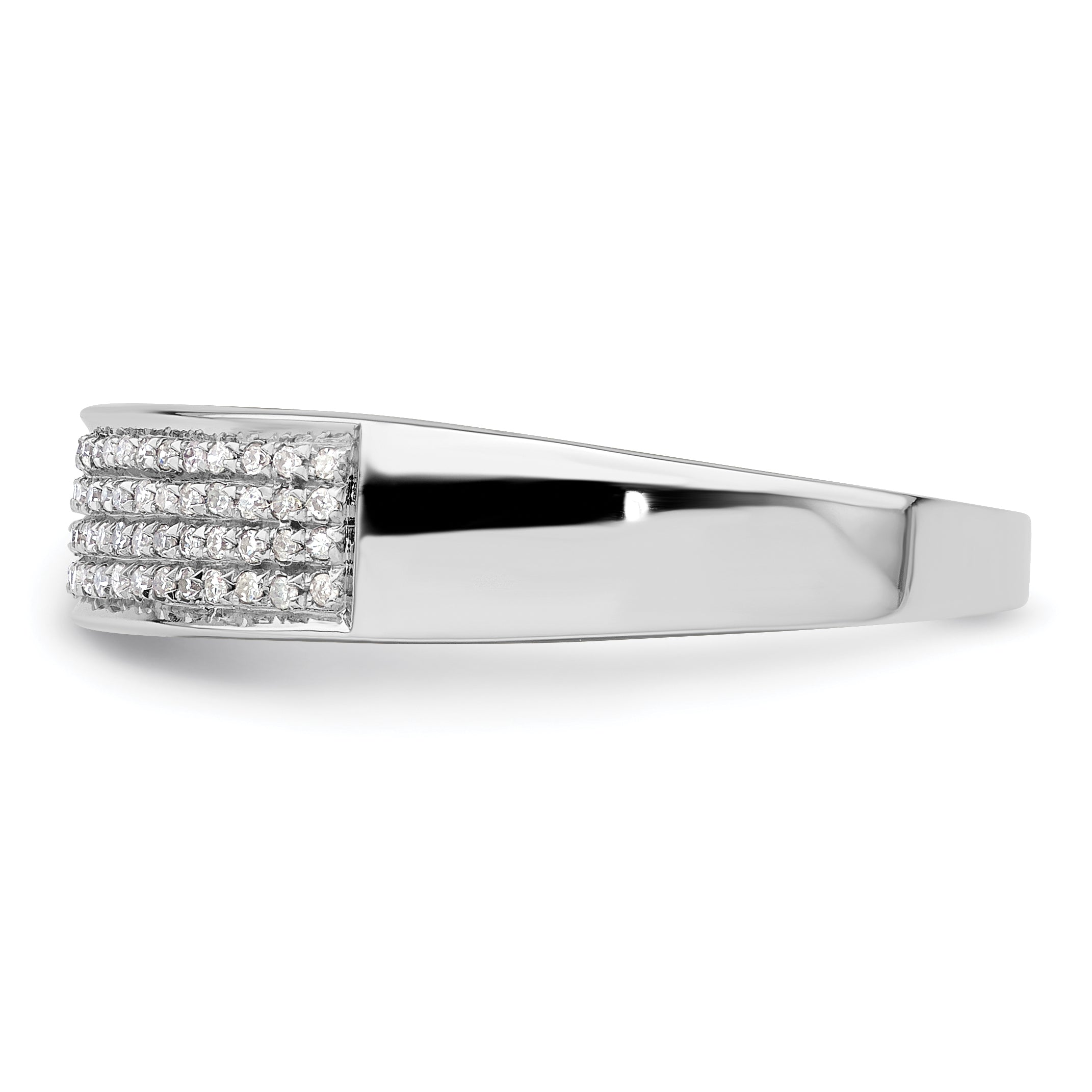 14k White Gold 1/4 carat Lab Grown Diamond VS/SI+ G+ Complete Men's Band