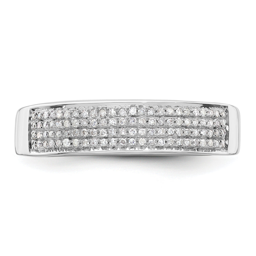 14k White Gold 1/4 carat Lab Grown Diamond VS/SI+ G+ Complete Men's Band