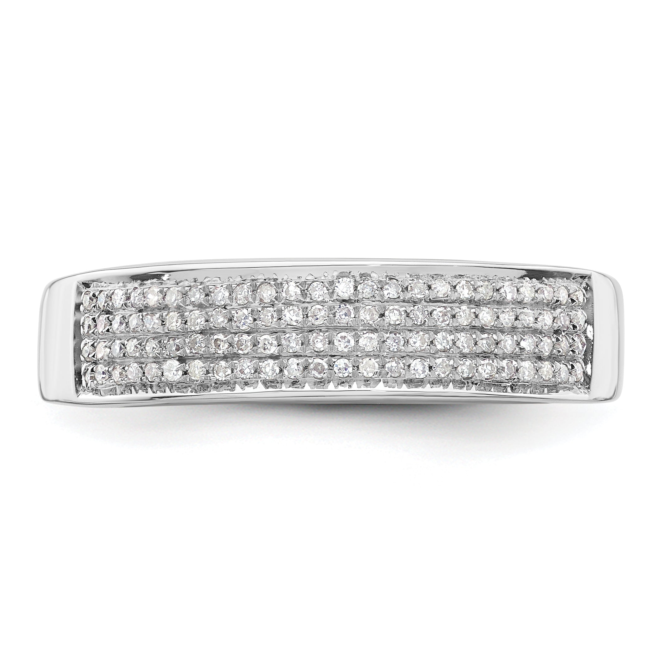14k White Gold 1/4 carat Lab Grown Diamond VS/SI+ G+ Complete Men's Band