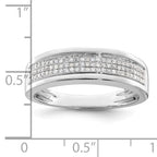 14k White Gold 1/4 carat Lab Grown Diamond VS/SI+ G+ Complete Men's Band