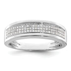 14k White Gold 1/4 carat Lab Grown Diamond VS/SI+ G+ Complete Men's Band