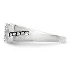 14k White Gold 1/4 carat Lab Grown Diamond VS/SI+ G+ Complete Cross Men's Band