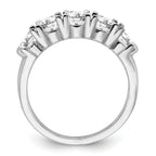 14k White Gold 1 3/4 carat Lab Grown Diamond VS/SI+ G+ Five Stone Complete Band