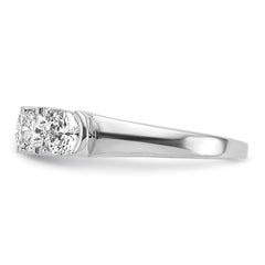 14k White Gold 1 3/4 carat Lab Grown Diamond VS/SI+ G+ Five Stone Complete Band
