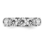 14k White Gold 1 3/4 carat Lab Grown Diamond VS/SI+ G+ Five Stone Complete Band