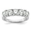 14k White Gold 1 3/4 carat Lab Grown Diamond VS/SI+ G+ Five Stone Complete Band