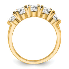 14k 1 3/4 carat Lab Grown Diamond VS/SI+ G+ Five Stone Complete Band