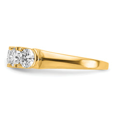 14k 1 3/4 carat Lab Grown Diamond VS/SI+ G+ Five Stone Complete Band