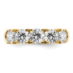 14k 1 3/4 carat Lab Grown Diamond VS/SI+ G+ Five Stone Complete Band
